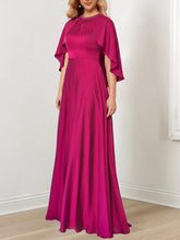 A-Line/Princess Hand-Beaded Jewel Neckline Floor-Length Mother of the Bride Dresses